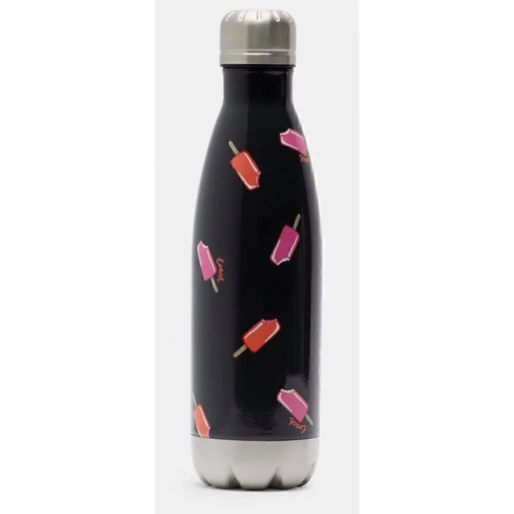 RARE-Coach Water Bottle With Popsicle Print 17 Oz NWT